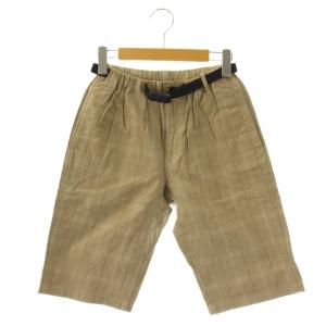 エーグル AIGLE チェックハーフパンツ コットン ベージュ /CX ■GY66 メンズ