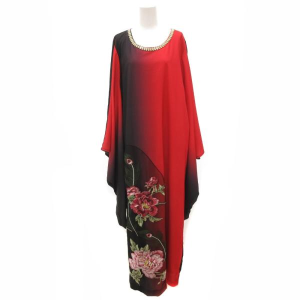 未使用品 アビバーレ AVIVARE タグ付き ドレス ワンピース マキシ ロング 花がら ドレープ...