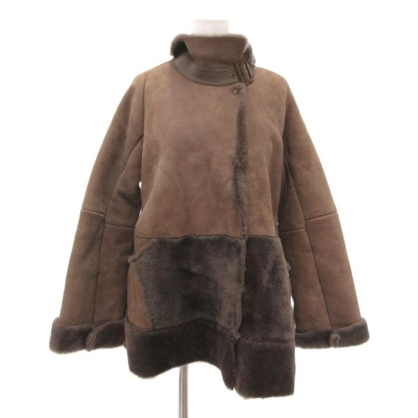 ルカ レディラックルカ LUCA LADY LUCK LUCA ファーコート ムートン スエード 茶...