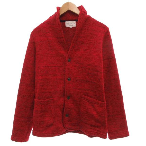 アーバンリサーチ URBAN RESEARCH カーディガン ショールカラー 40 赤 レッド /J...