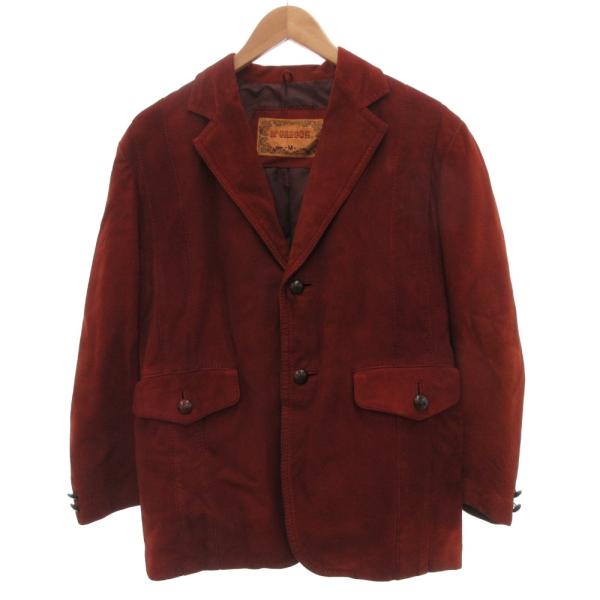 マックレガー マクレガー McGREGOR テーラードジャケット スエード M 赤 レッド /JS ...