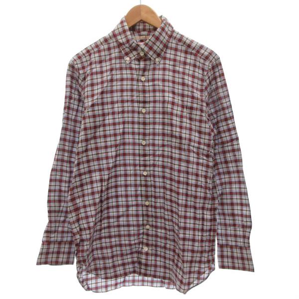 タケオキクチ TAKEO KIKUCHI 40 ct 525 チェックシャツ 長袖 ボタンダウン 4...