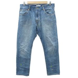 トミー TOMMY デニムパンツ ジーンズ ストレート L 青 ブルー ウォッシュ加工 ペイント加工 /HO49 ■GY58 メンズ