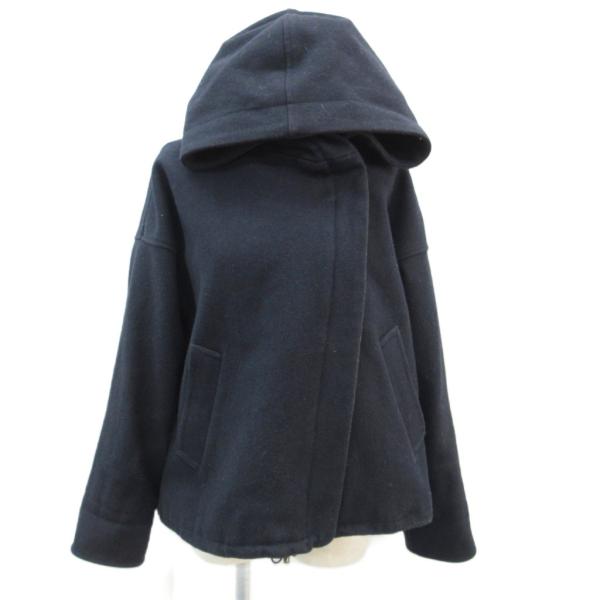 ルカ レディラックルカ LUCA LADY LUCK LUCA コート ショート丈 紺 ネイビー フ...