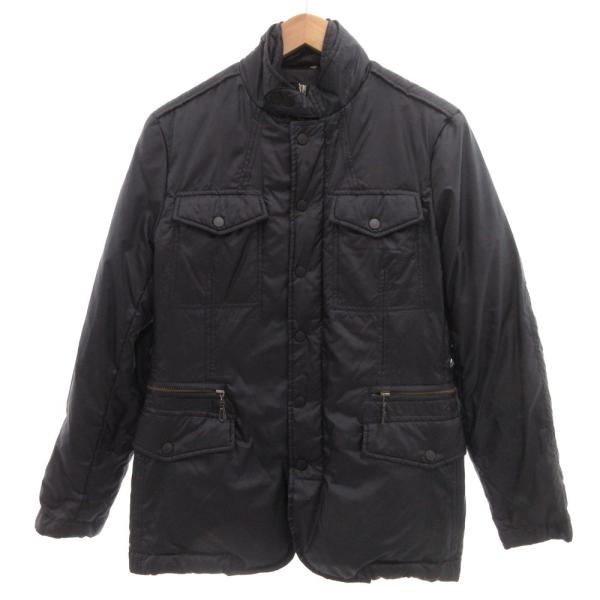 プレミアムダウン PREMIUM DOWN ダウンジャケット ブルゾン ジップアップ M 紺 ネイビ...