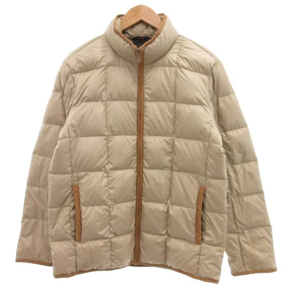 イン&amp;ヤン YIN &amp; YANG ダウンジャケット ブルゾン ジップアップ L ベージュ /JS ■...