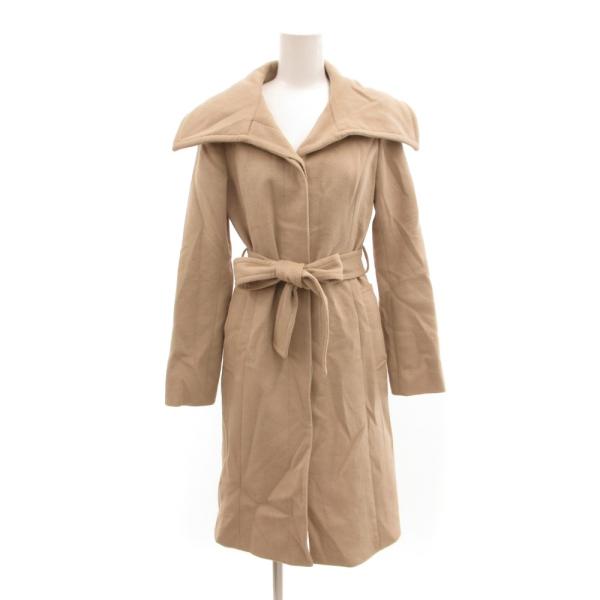 エムプルミエ M-Premier ロングコート メルトン アンゴラ カシミヤ混 34 ベージュ /J...