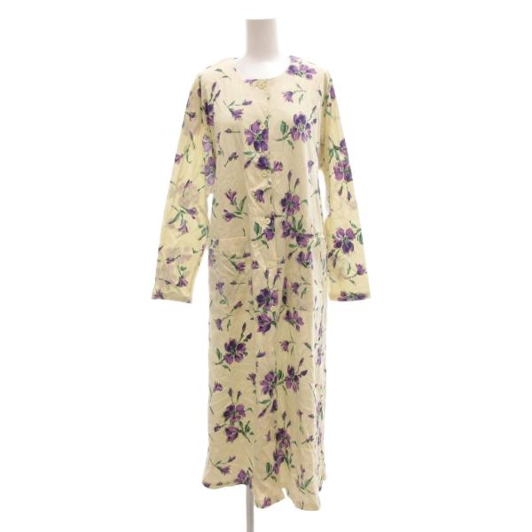 未使用品 ソニアリキエル SONIA RYKIEL タグ付き ワンピース M アイボリー 花柄 ラウ...