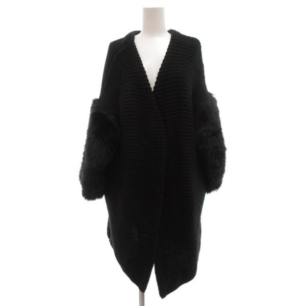 スライ SLY カーディガン オーバーサイズ フェイクファー F 黒 ブラック /JS ■GY60 ...