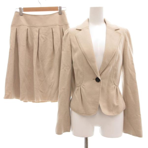 アンタイトル UNTITLED セットアップ テーラードジャケット スカート ひざ丈 メルトン アン...