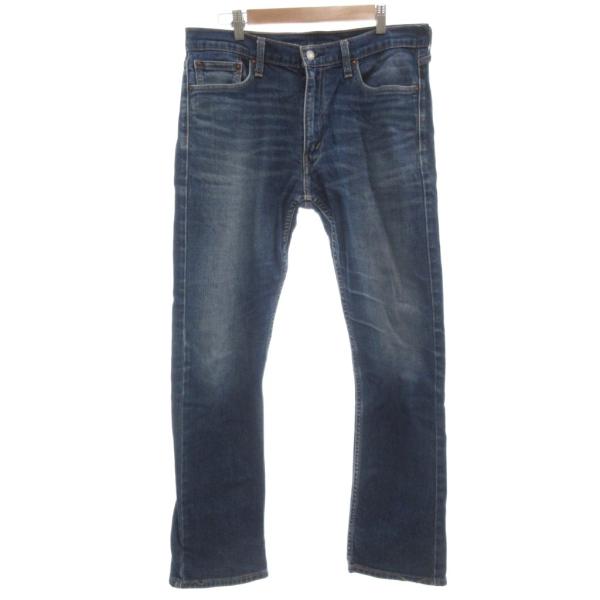 リーバイス Levi's デニムパンツ ジーンズ W33L32 インディゴ 無地 ウォッシュ加工 長...