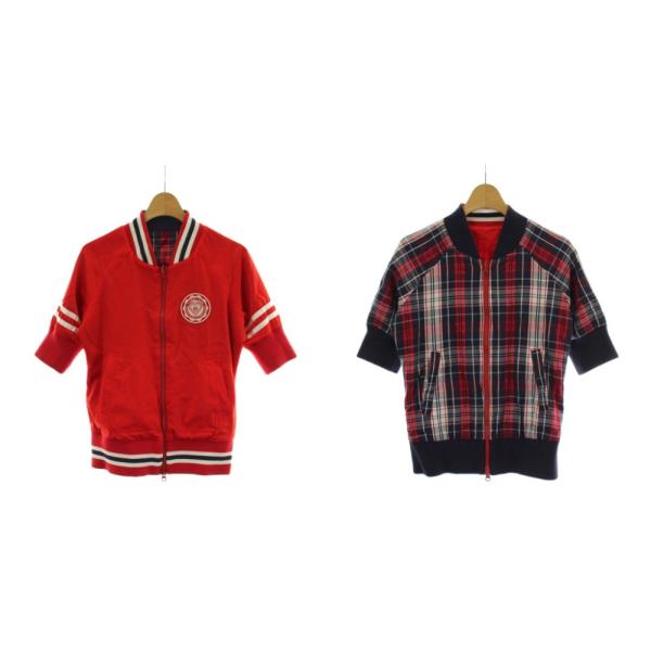 トミーガール tommy girl ジャケット スタジアムジャンパー リバーシブル 上着 S/P 赤...
