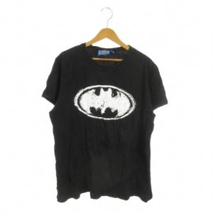 バットマン BATMAN Tシャツ XXL 黒 ブラック 半袖 ロゴプリント ラウンドネック /MN34 ■GY58 メンズ