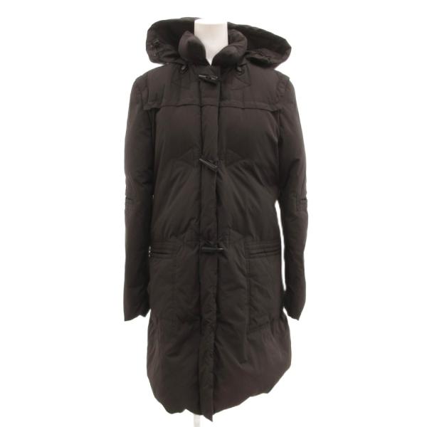 アルマーニ ジーンズ ARMANI JEANS ダウンコート ロング フード ジャケット 40 黒 ...