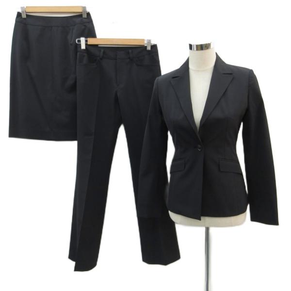 エスプリミュール フォーマルスーツ 3点セット テーラードジャケット ミドル丈 シングルボタン スラ...