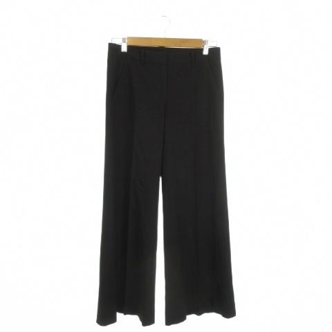 セオリー Theory スラックスパンツ ウール 0 黒 ブラック 無地 フルレングス /AO45 ...