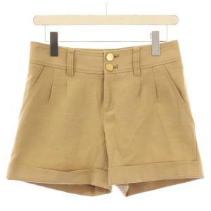 ビアッジョブルー Viaggio Blu ショートパンツ ジップフライ ストレッチ ワンカラー 麻 リネン混 2 ベージュ /BB ■GY60 レディース