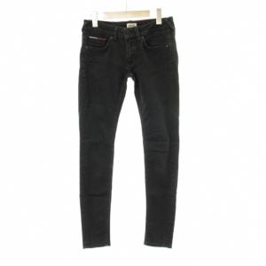 ヒルフィガーデニム HILFIGER DENIM デニム ジーンズ 28/30 黒 ブラック 無地 スキニーフィット フルレングス /PP ■GY60 レディース