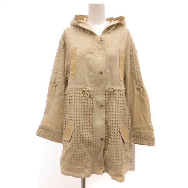 未使用品 FUEGO WOMAN パーカー ジャケット フーディ メッシュ切替 パンチング 40 ベ...