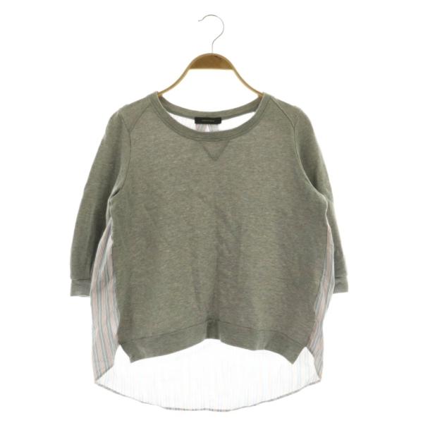 アメリカンラグシー AMERICAN RAG CIE スウェットカットソー 七分袖 ストライプシャツ...