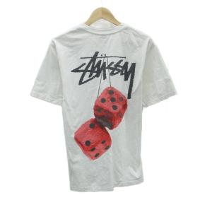 ステューシー STUSSY Tシャツ カットソー 半袖 プリント M 白 ホワイト /SM16 ■ECD001 メンズ