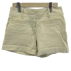 トミーヒルフィガー TOMMY HILFIGER パンツ S アイボリー ショート丈 裾折り返し 後ろポケットあり /NP ■GY59 レディース