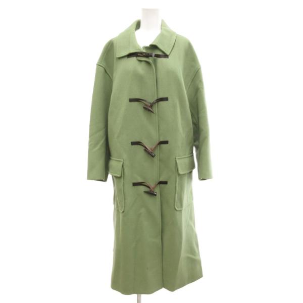 ミラオーウェン Mila Owen ロングダッフルCT コート O ロング メルトン 緑 グリーン ...