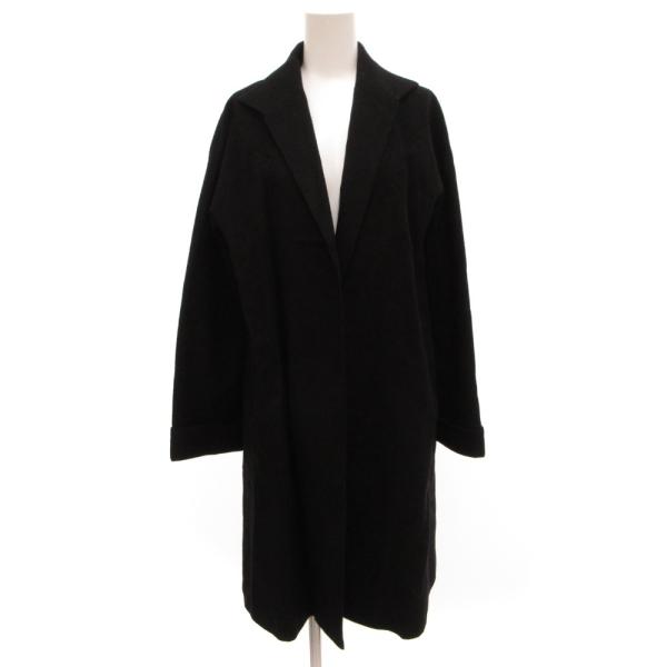 シビラ SYBILLA ノーブランド チェスターコート L 黒 ブラック ロング メルトン 長袖 無...