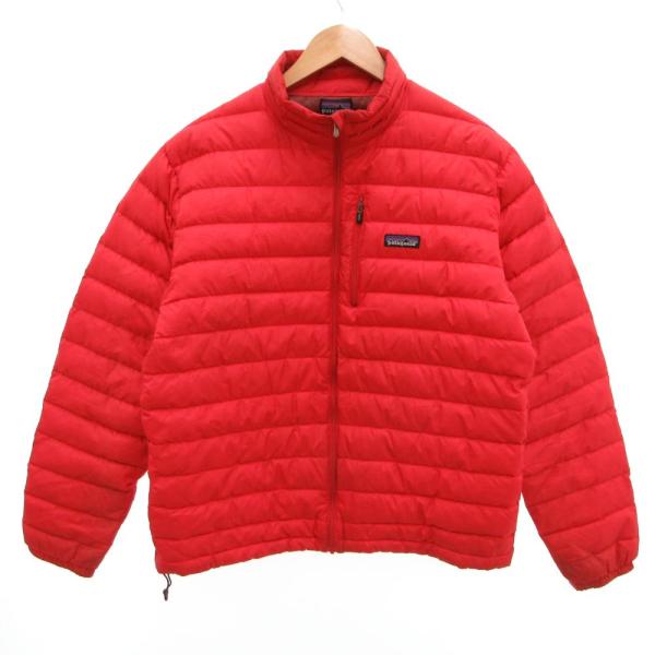 パタゴニア Patagonia ダウンジャケット ブルゾン M 赤 レッド 無地 キルティング 長袖...