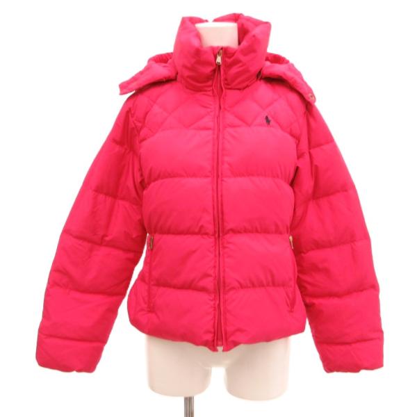 ラルフローレン RALPH LAUREN ダウンジャケット 160 ピンク 長袖 スタンドカラー フ...