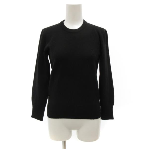 イヴサンローラン YVES SAINT LAURENT ニット セーター 2 長袖 ウール 黒 ブラ...