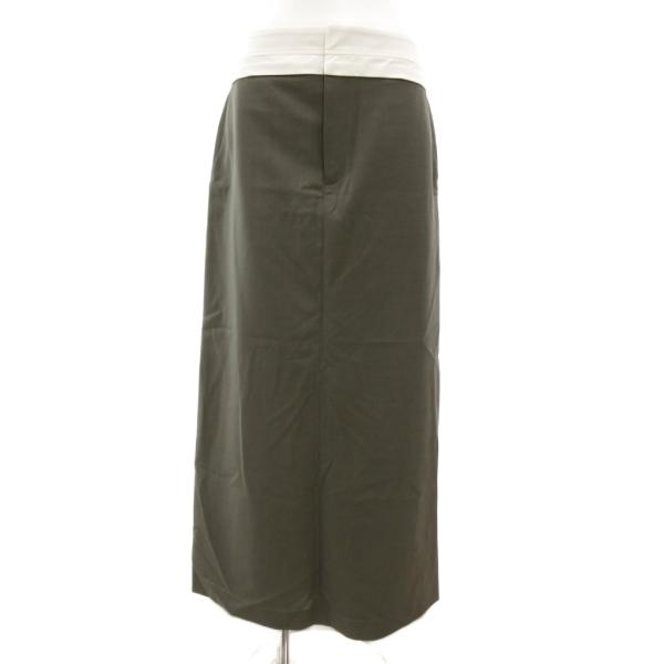 イロット IIROT タイトスカート 40 マキシ ロング ウール カーキ /JS ■ECC001 ...