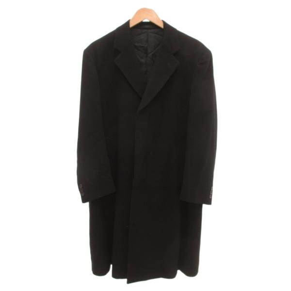 INTIMAGE チェスターコート ロング カシミヤ メルトン A5 165-170 黒 ブラック ...