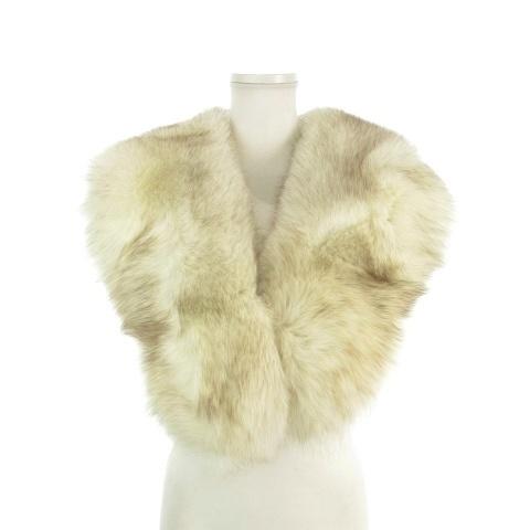 サガフォックス SAGA FOX セミストール ファーショール ティペット 毛皮 青狐 ベージュ /...