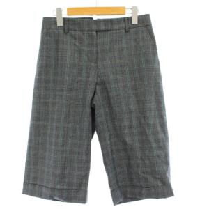 ポールスミス ブラック Paul Smith BLACK パンツ ボトムス ハーフパンツ 42 グレー チェック柄 クロップド丈 /GP ■ECC001 レディース