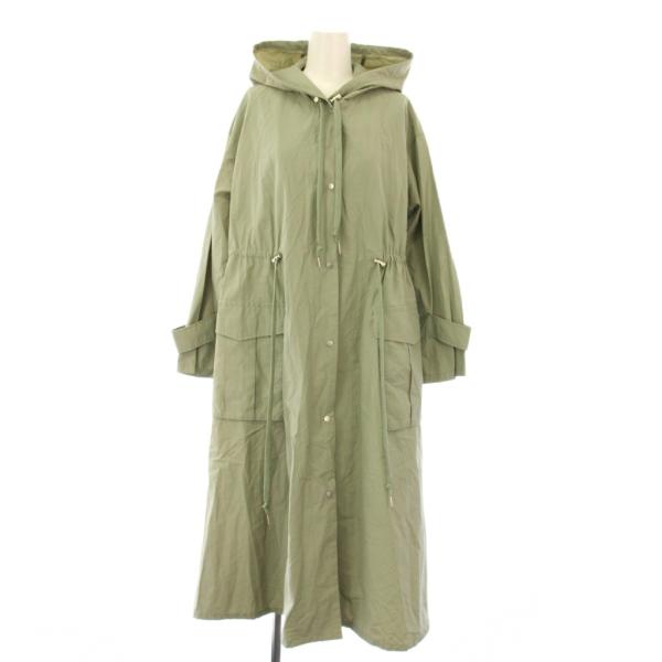 ガレナ GALENA モッズコート 38 カーキ ロング丈 フード ワンカラー /BB ■ECC00...