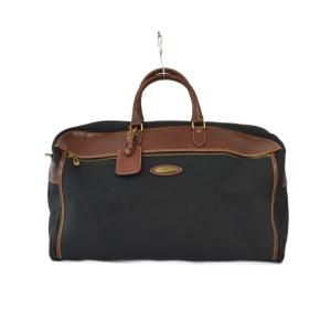 サムソナイト Samsonite レザーコンビボストンバッグ キャンバス 無地 金具ロゴ 緑 グリーン 茶 ブラウン ■ECD001 メンズ