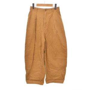 ニコアンド Niko and.. コクーンパンツ ワイド タック 3 茶 ブラウン ■ECC001 レディース