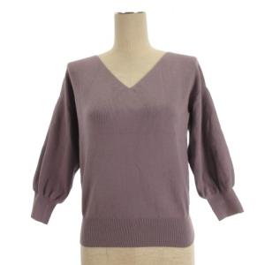 プロポーション ボディドレッシング PROPORTION BODY DRESSING ニット Vネック セーター パープル S 260226E ■ECD001 レディース