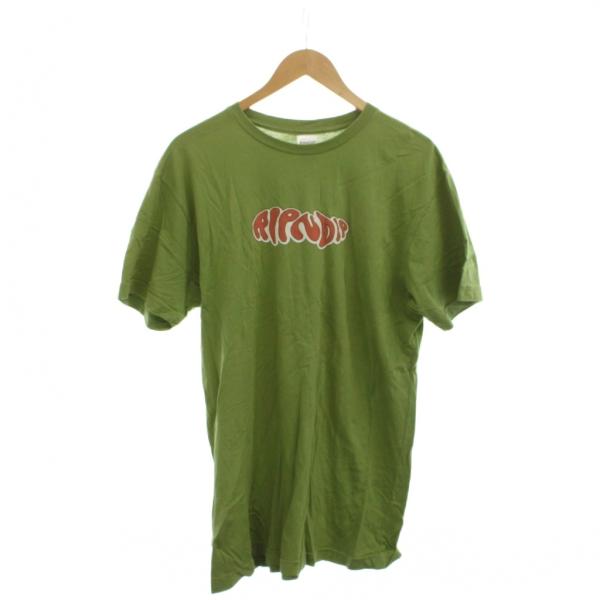 リップンディップ RIPNDIP Tシャツ L 黄緑 ライトグリーン 半袖 ロゴプリント /AG ■...