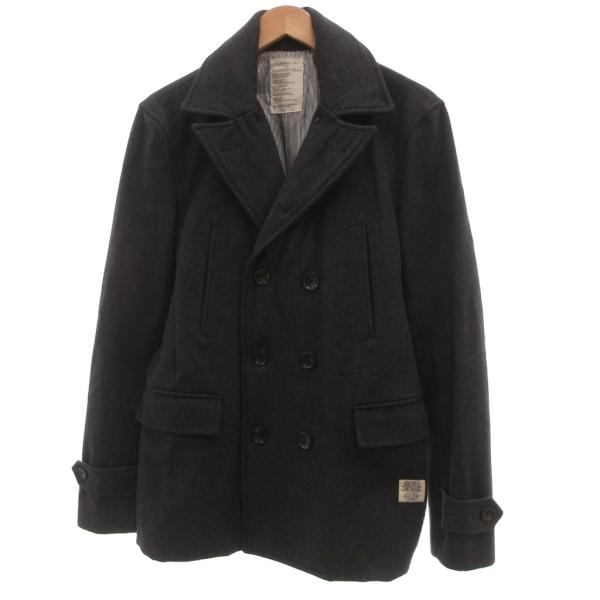 フェアバンクス FAIRBANKS ピーコート Pコート L ダブルボタン メルトン グレー /JS...