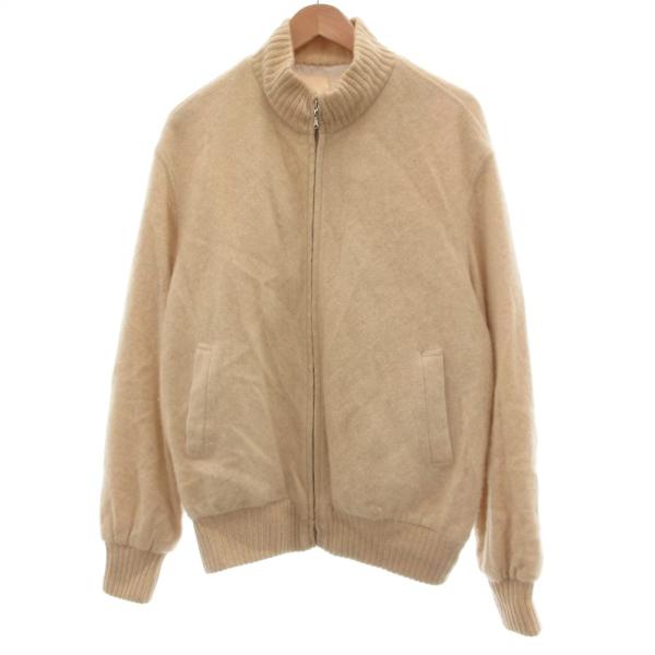 GELLANEUROPE ドライバーズニット セーター 50 ハイネック ジップアップ ベージュ /...