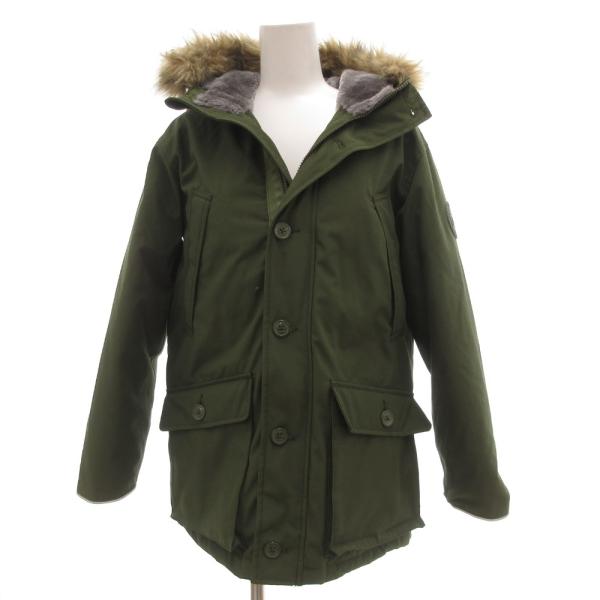 ギャップキッズ GAP KIDS モッズダウンコート ジャケット XL フェイクファー ジップアップ...