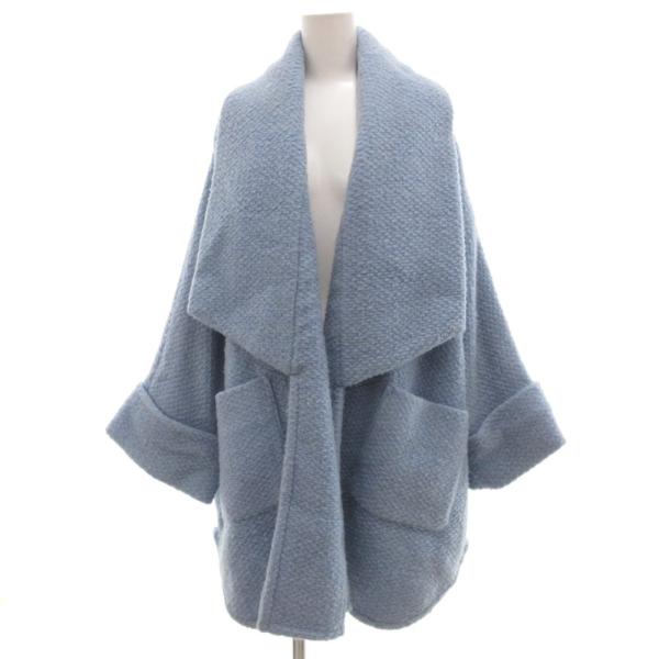 スライ SLY ガウンコート ニット 1 ロング ライトブルー /JS ■ECA001 レディース