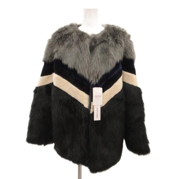 未使用品 ジョイントワークス JOINT WORKS タグ付き フェイクファーコート ショート丈 M...