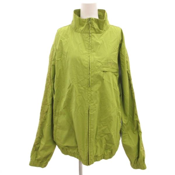 thisisneverthat スタンドカラーコート ジャケット 袖刺繍 ジップアップ L 黄緑 グ...