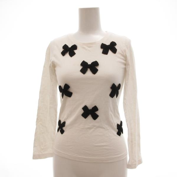 ケイトスペード KATE SPADE Tシャツ ロンT 長袖 カットソー リボン 150 白 ホワイ...