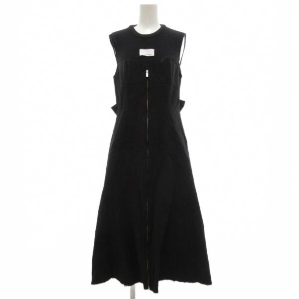 アメリヴィンテージ Ameri VINTAGE ロングワンピース F 黒 ブラック カットオフ ノー...