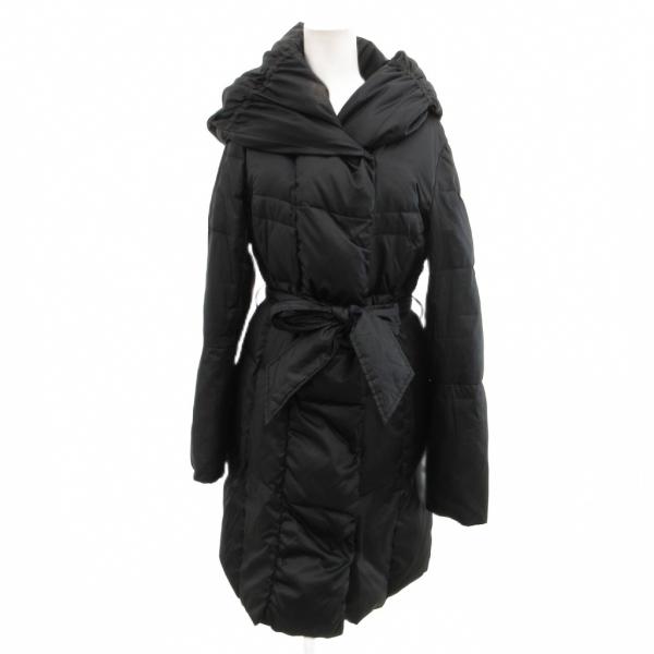 スポーティフ SPORTIF ダウンコート ジャケット リボンベルト 2 黒 ブラック /JS ■E...