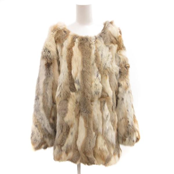 ダブルクローゼット w closet ラビットファーコート 毛皮 ノーカラー F ベージュ /JS ...